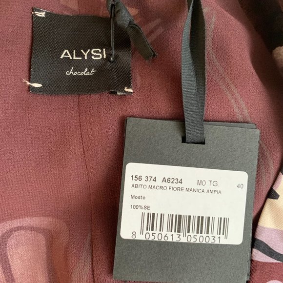 ALYSI Oversize Floral Print Dress, Size 2 - Picture 5 of 7